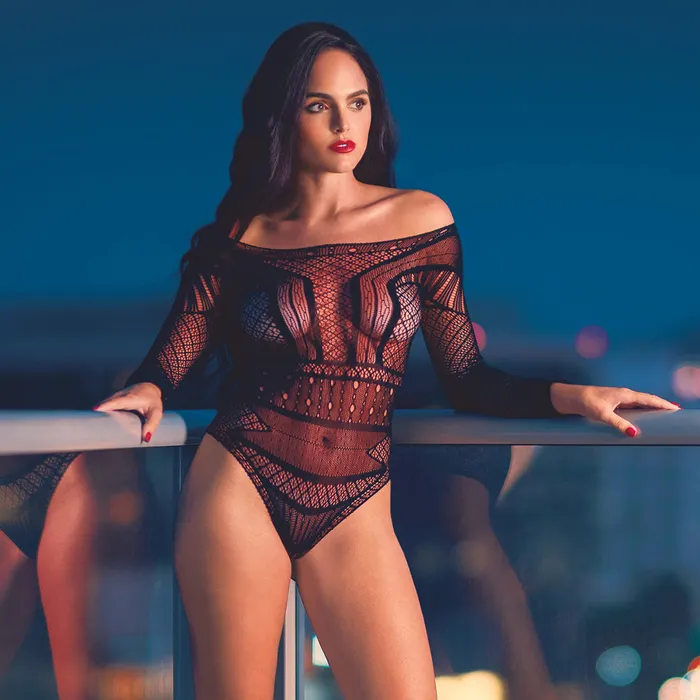 Scandal Off The Shoulder Body Suit California Exotics Female Sex Toys
