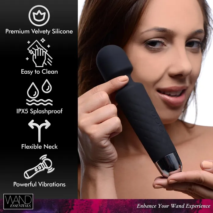 Wand Essentials Female Sex Toys 18X Luxury Silicone Travel Wand