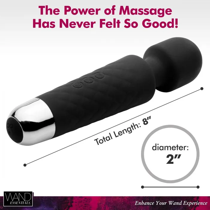 Wand Essentials Female Sex Toys 18X Luxury Silicone Travel Wand