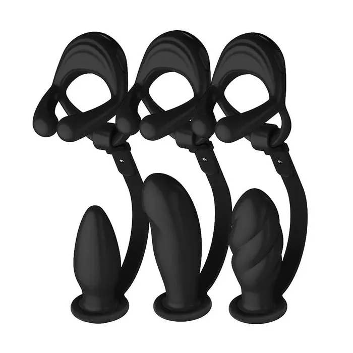 Xinghaoya Male Sex Toys Silicone Vibrating Cock Ring with Anal Vibrator