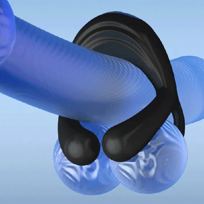 Xinghaoya Male Sex Toys Silicone Vibrating Cock Ring with Anal Vibrator