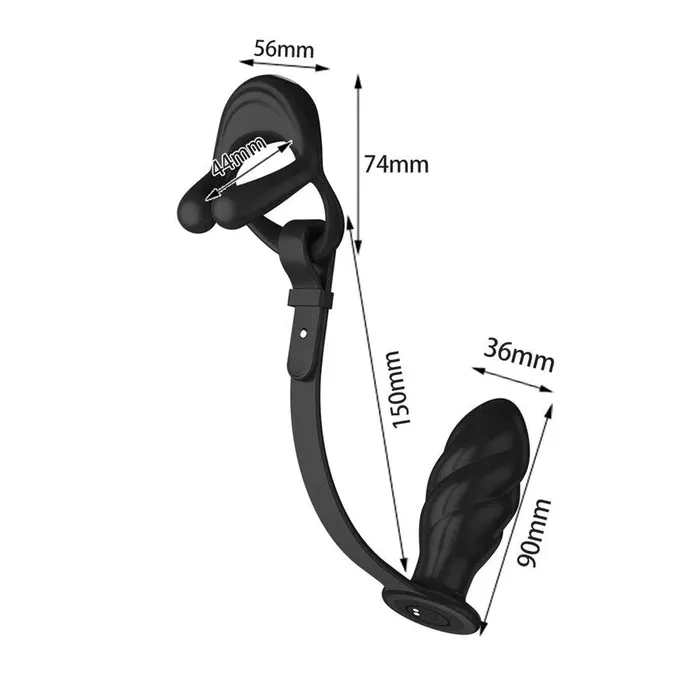 Xinghaoya Male Sex Toys Silicone Vibrating Cock Ring with Anal Vibrator