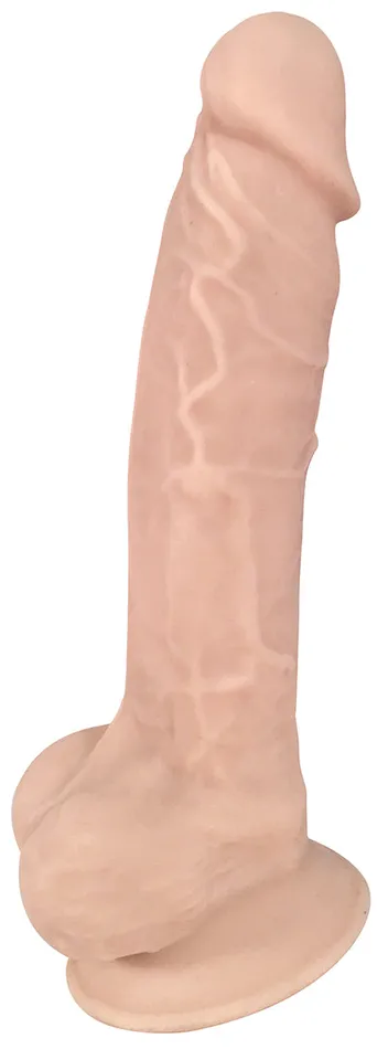 7 Inch Fleshstixxx Silicone Dildo with Balls Vanilla Curve Toys Dildos