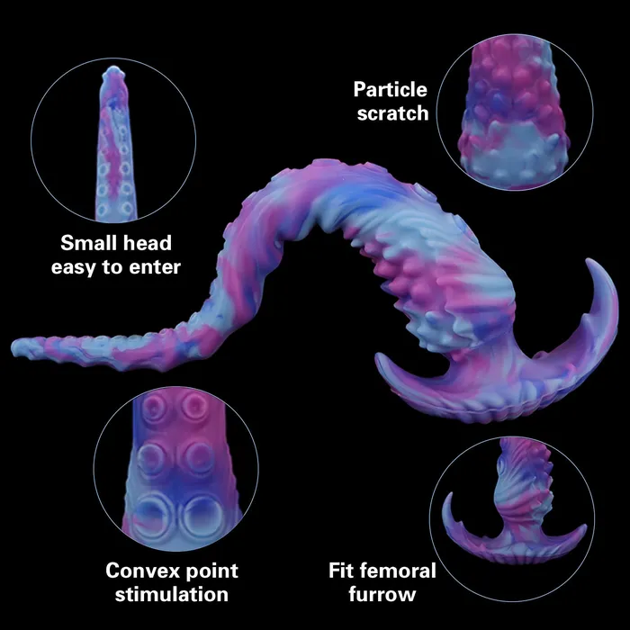 Anal Domlust Extra Long Octopus Tentacle Anal Dildo Butt Plug Monsterdildo Silicone Sex Toy for Men Women