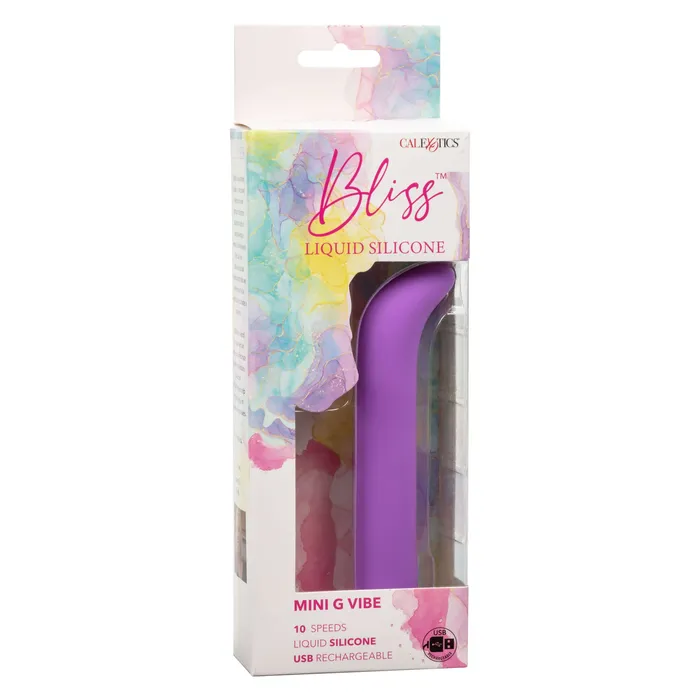 Bliss Liquid Silicone Mini G Vibe Purple CalExotics Vibrators Bliss Liquid Silicone Mini G Vibe Purple CalExotics Vibrators