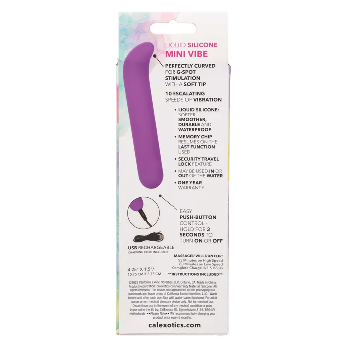 Bliss Liquid Silicone Mini G Vibe Purple CalExotics Vibrators Bliss Liquid Silicone Mini G Vibe Purple CalExotics Vibrators