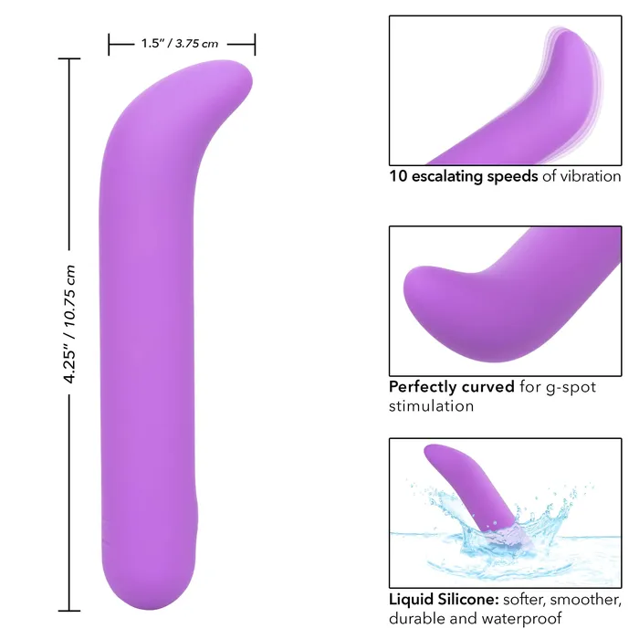 Bliss Liquid Silicone Mini G Vibe Purple CalExotics Vibrators Bliss Liquid Silicone Mini G Vibe Purple CalExotics Vibrators