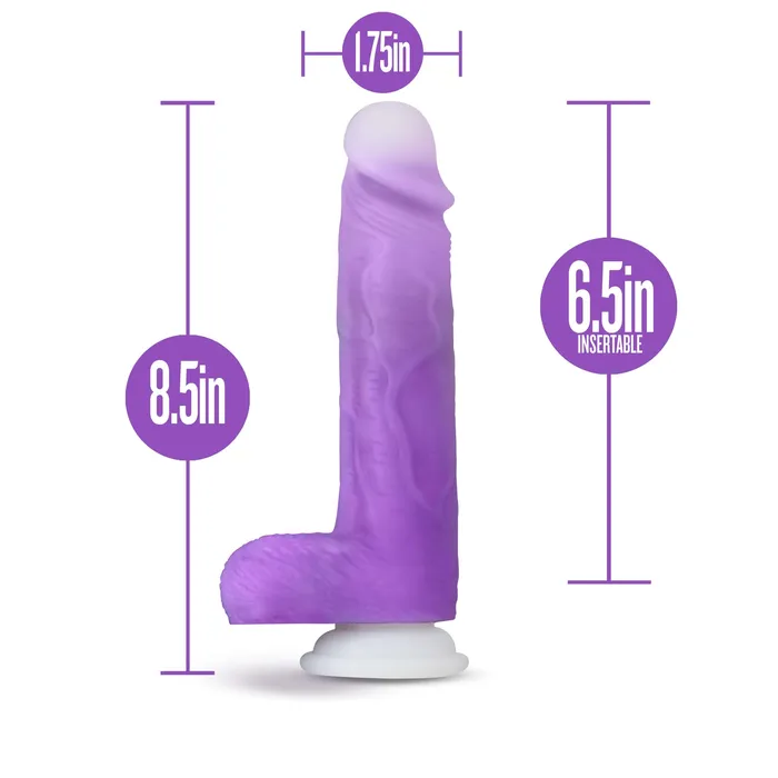 Blush Anal Neo Elite Encore 8 Inch Vibrating Dildo Purple