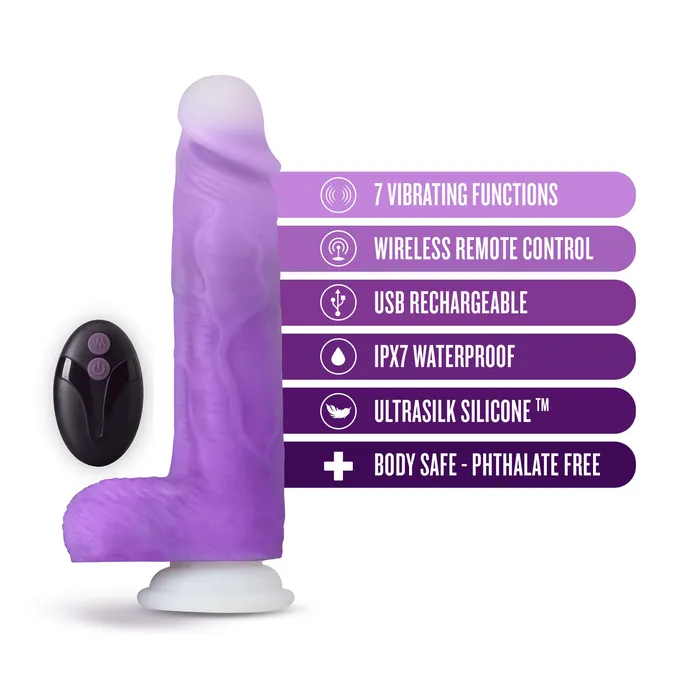 Blush Anal Neo Elite Encore 8 Inch Vibrating Dildo Purple Blush Anal Neo Elite Encore 8 Inch Vibrating Dildo Purple