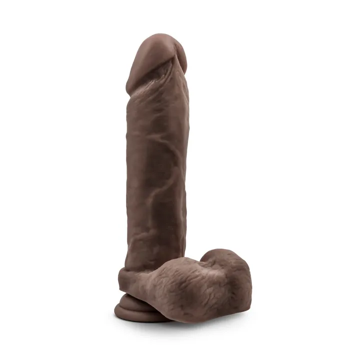 Blush Dildos Au Natural 9 Inch Dildo With Suction Cup Chocolate