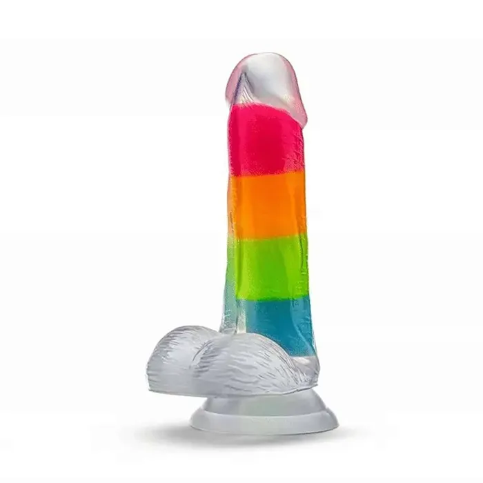 Blush Dildos Neo Elite Glow in the Dark Rainbow Rave 65 inches Silicone Dual Density Dildo Multicolored Blush Dildos Neo Elite Glow in the Dark Rainbow Rave 65 inches Silicone Dual Density Dildo Multicolored