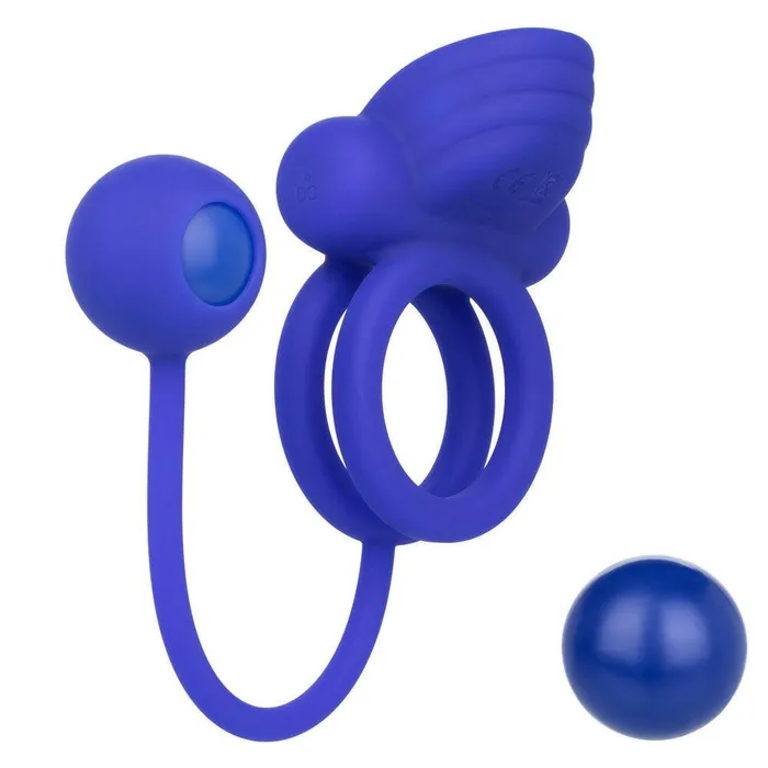 CalExotics Female Sex Toys Silicone Rechargeable Dual Rockin Rim Enhancer