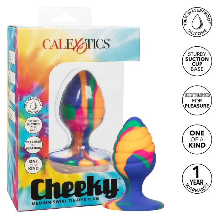 Cheeky Medium Swirl TieDye Plug CalExotics Anal