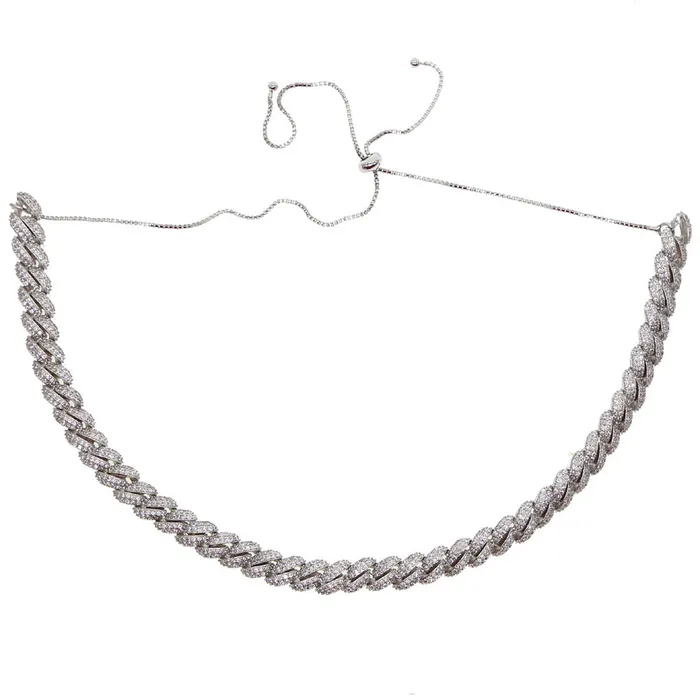 CJ Male Sex Toys LuxeCuban Adjustable Zircon Choker