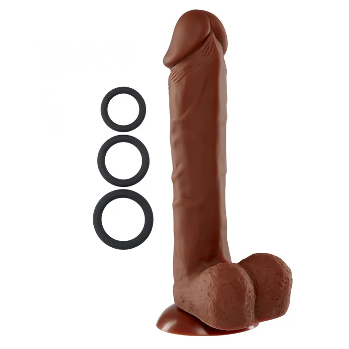 Cloud 9 Novelties Female Sex Toys 9quot Silicone Pro Odorless Dong Brown