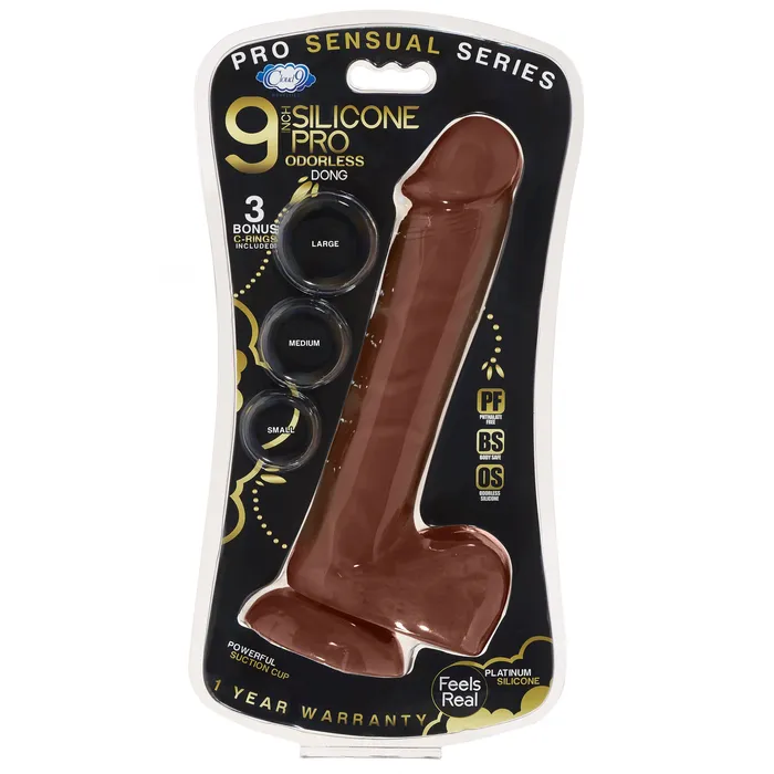 Cloud 9 Novelties Female Sex Toys 9quot Silicone Pro Odorless Dong Brown