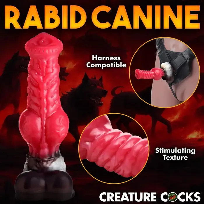 Creature Cocks Female Sex Toys Cujo Canine Dildo Extra Large Silicone