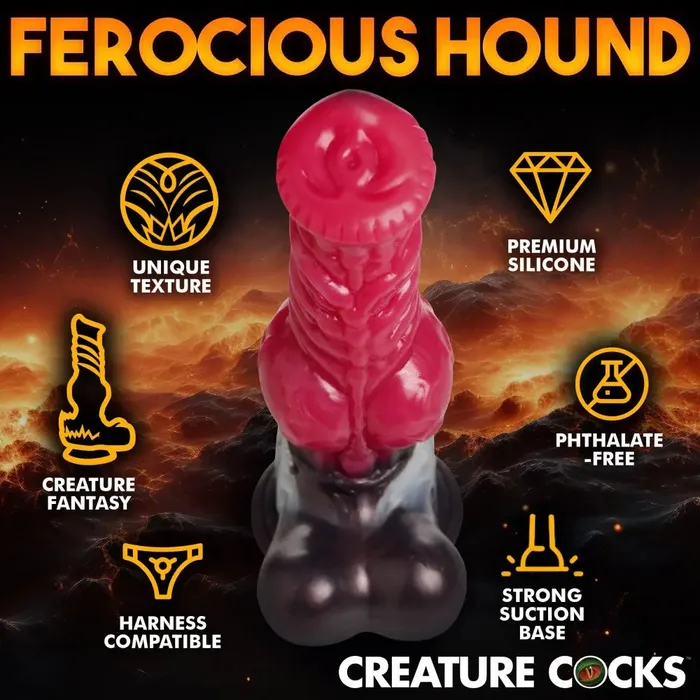 Creature Cocks Female Sex Toys Cujo Canine Dildo Extra Large Silicone