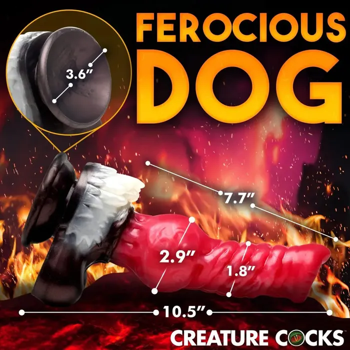 Creature Cocks Female Sex Toys Cujo Canine Dildo Extra Large Silicone