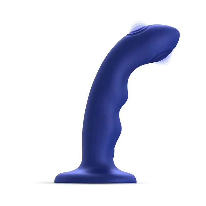 Curved Anal Dildo Sex Toy TAPPING DILDO WAVE NIGHT BLUE STRAPONME Dildos