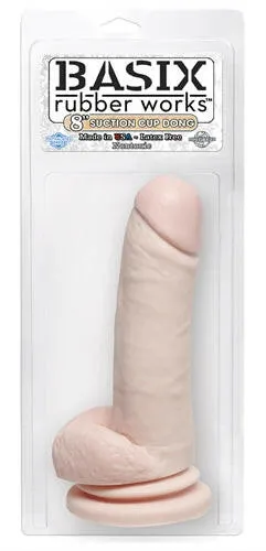 Dildos Basix Rubber Works 8 Inch Dong With Suction Cup Flesh Pipedream