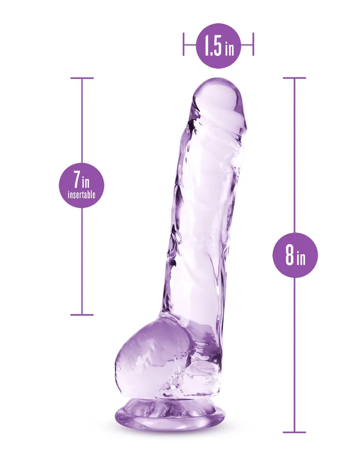 Dildos Blush Novelties Naturally Yours 8 Inch Crystalline Dildo Amethyst Dildos Blush Novelties Naturally Yours 8 Inch Crystalline Dildo Amethyst