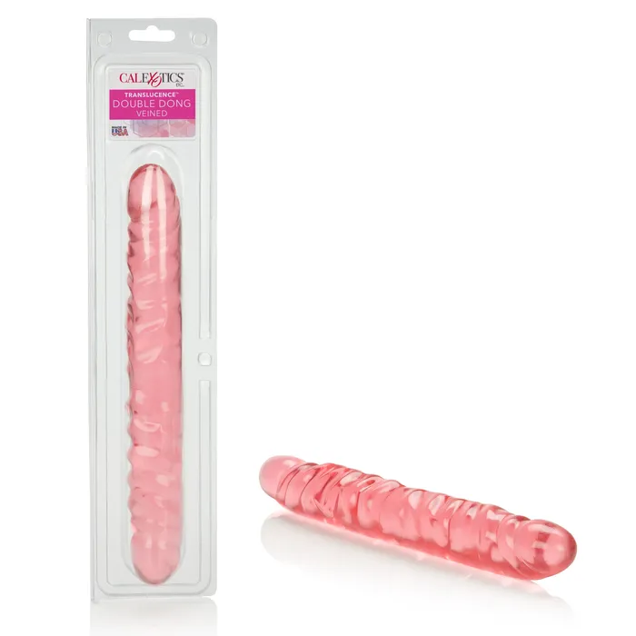 Dildos CalExotics Translucence 12 Inches Veined Double Dong