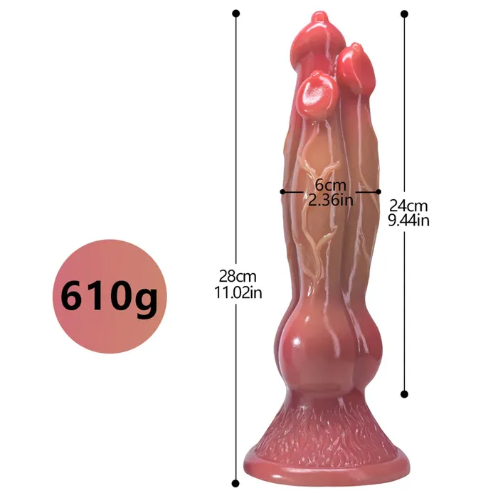 Dildos Domlust Realistic Dog Dildo Monster Three Head Animal Dildos Sex Toys Domlust Exotic