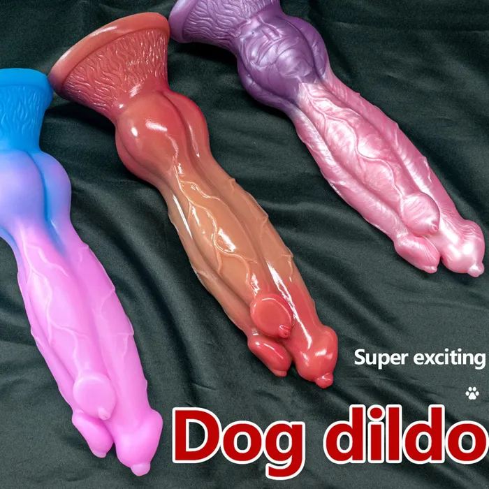 Dildos Domlust Realistic Dog Dildo Monster Three Head Animal Dildos Sex Toys Domlust Exotic