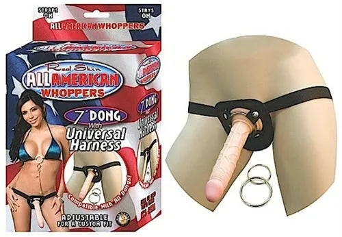 Dildos Nasstoys All American Whoppers 7Inch Dong With Universal HarnessFlesh Dildos Nasstoys All American Whoppers 7Inch Dong With Universal HarnessFlesh