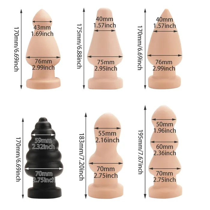 Domlust Anal Big Anal Dildo Butt Plug Premium Silicone Anal Plug Dilator Sex Toys for Women