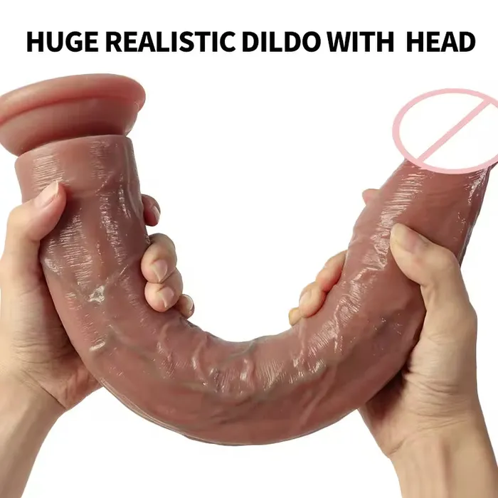 Domlust Anal Large Realistic Dildo Butt Plug 14 inch Super Long Dildos Vagina Anal Stimulator
