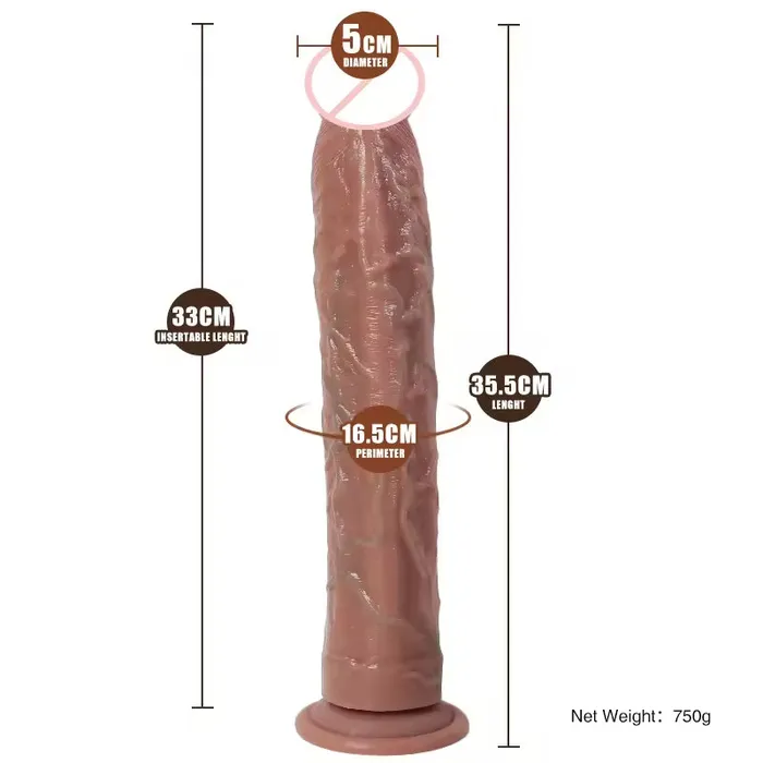 Domlust Anal Large Realistic Dildo Butt Plug 14 inch Super Long Dildos Vagina Anal Stimulator