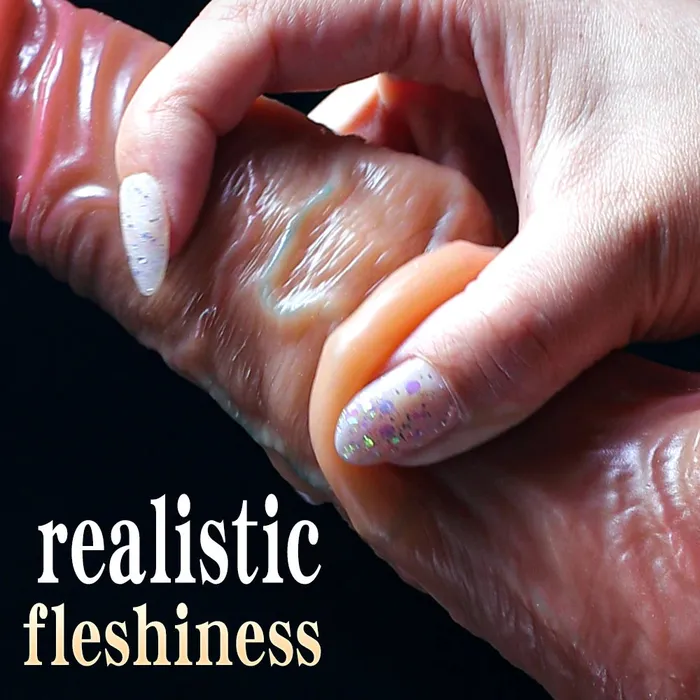 Domlust Female Sex Toys Realistic Dildo G Spot Prostate Massage Strap On Lifelike Skin Sliding Dildos Butt Plug