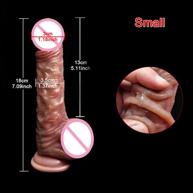 Domlust Female Sex Toys Realistic Dildo G Spot Prostate Massage Strap On Lifelike Skin Sliding Dildos Butt Plug