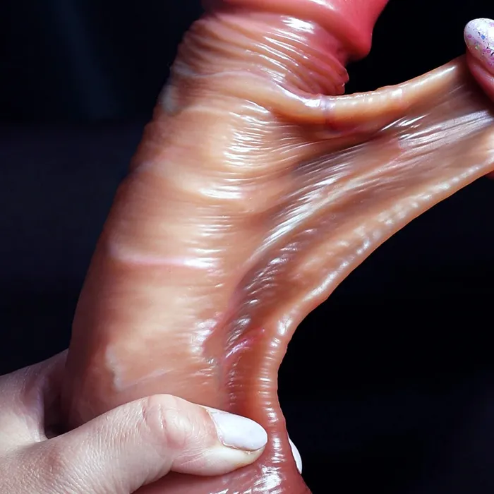 Domlust Female Sex Toys Realistic Dildo G Spot Prostate Massage Strap On Lifelike Skin Sliding Dildos Butt Plug