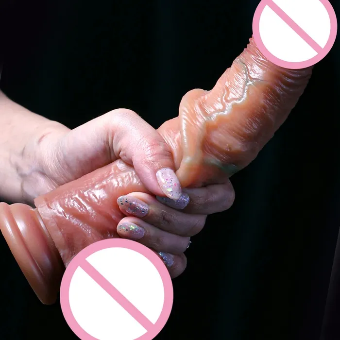 Domlust Female Sex Toys Realistic Dildo G Spot Prostate Massage Strap On Lifelike Skin Sliding Dildos Butt Plug
