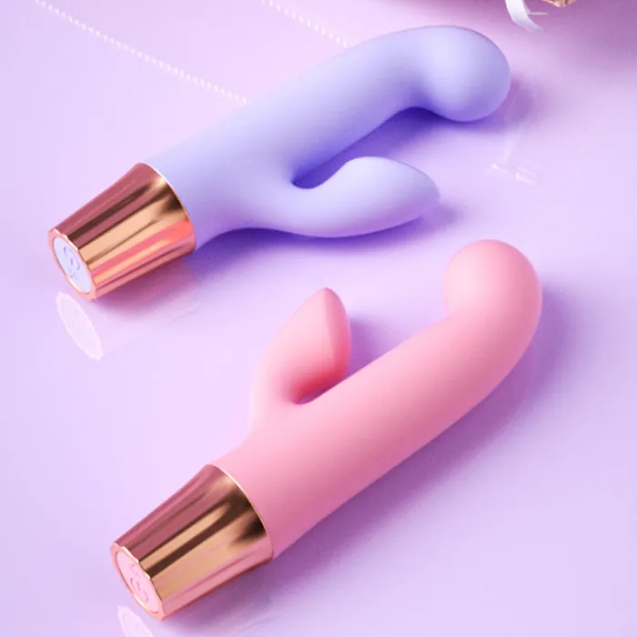Domlust Female Sex Toys Vibrating Anal Dildo Finger Rabbit Vibrator Double End G Spot Clit Stimulator Sex Toys for Women