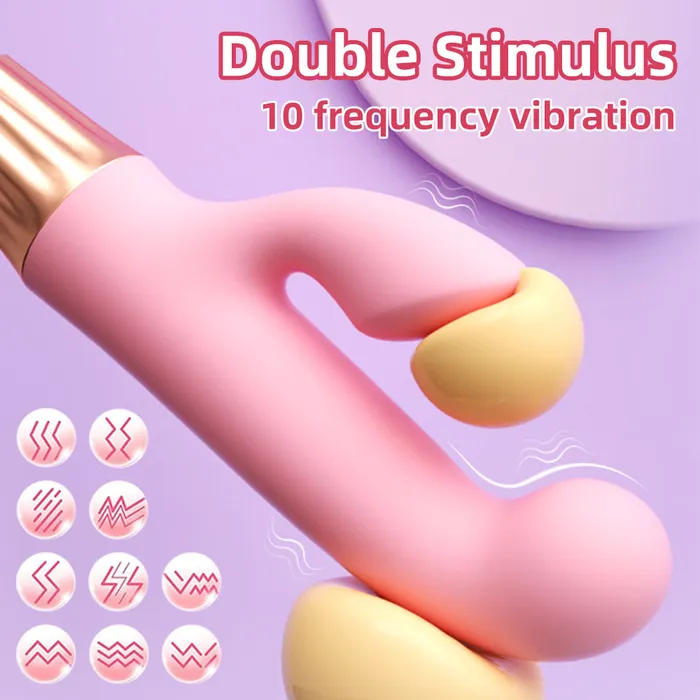 Domlust Female Sex Toys Vibrating Anal Dildo Finger Rabbit Vibrator Double End G Spot Clit Stimulator Sex Toys for Women