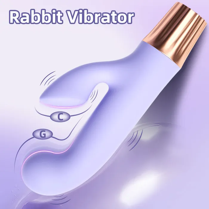 Domlust Female Sex Toys Vibrating Anal Dildo Finger Rabbit Vibrator Double End G Spot Clit Stimulator Sex Toys for Women