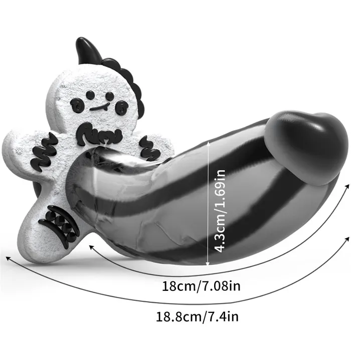 Domlust Male Sex Toys Strapless Realistic Dildo Anal Plug Ebony Fantasy Silicone Anal Dildos Sex Toys