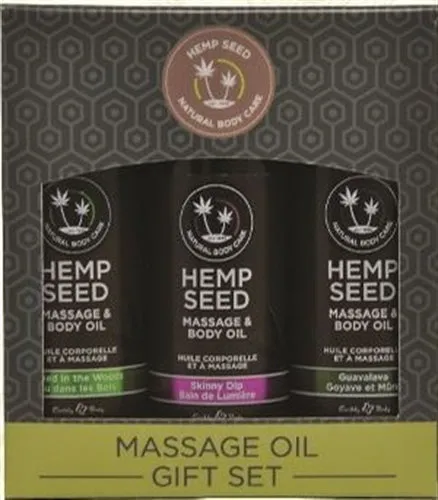 Earthly Body Enhancers Hemp Seed Massage Oil Gift Set 3 Pack 2 Fl Oz Bottles Earthly Body Enhancers Hemp Seed Massage Oil Gift Set 3 Pack 2 Fl Oz Bottles