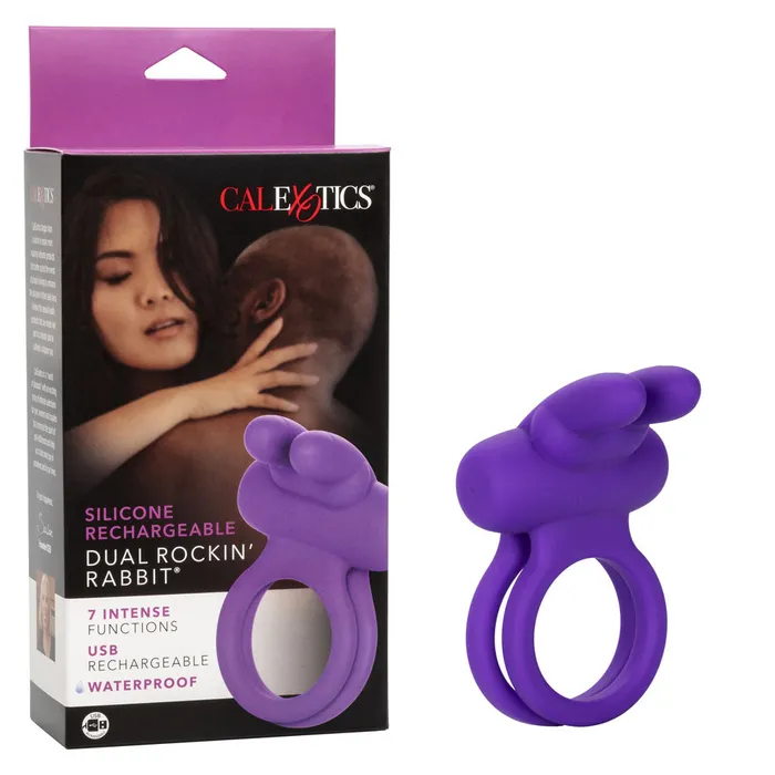 Female Sex Toys CalExotics Silicone Rechargeable Dual Rockin Rabbit Enhancer Female Sex Toys CalExotics Silicone Rechargeable Dual Rockin Rabbit Enhancer