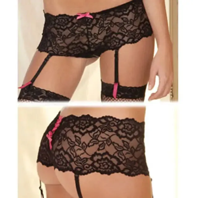 Female Sex Toys Rene Rofe Rene Rofe Crotchless Lace Boyleg With Garters SM