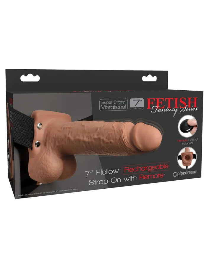 Fetish Fantasy Series 7quot Hollow Rechargeable Strapon With Remote Tan Pipedream Female Sex Toys Fetish Fantasy Series 7quot Hollow Rechargeable Strapon With Remote Tan Pipedream Female Sex Toys