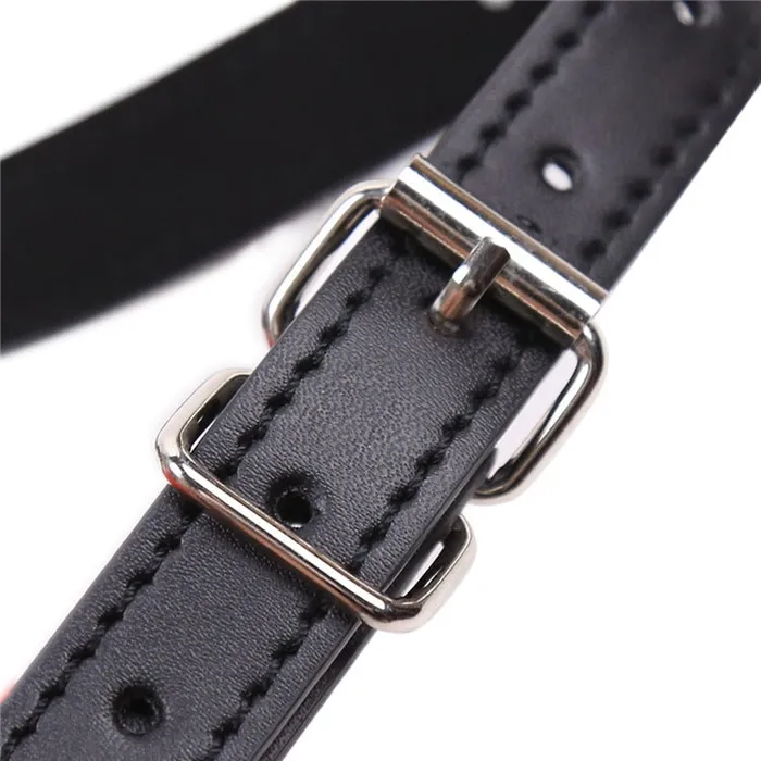 Genuine Leather Rubber Open Mouth Lip Gag Top Rated BDSM Store Dildos