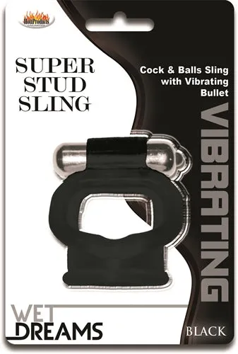Hott Products Wet Dreams Super Stud Sling Black Anal