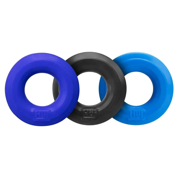 Hunkyjunk Male Sex Toys Hunkyjunk HUJ3 3 Pack C Ring Multi