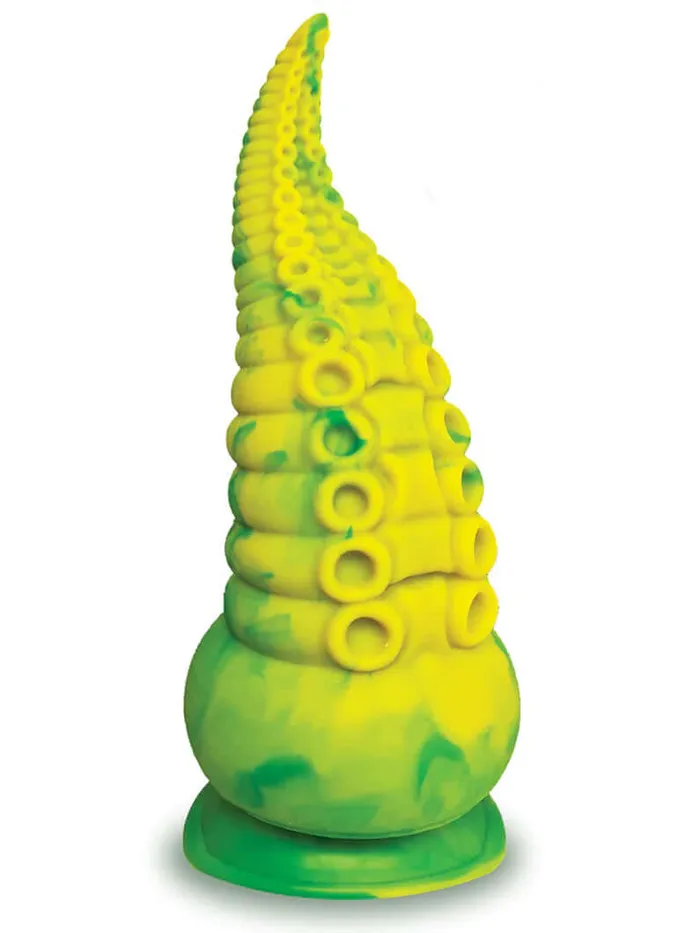 Icon Brands Dildos Alien Nation Octopod Silicone Rechargeable Vibrating Creature Dildo Yellow and Green Icon Brands Dildos Alien Nation Octopod Silicone Rechargeable Vibrating Creature Dildo Yellow and Green