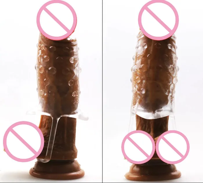 Jelly Cock Sleeve Penis Enlarger Penis Ring Delay Ejaculation Condom Sex Toy for Men Domlust Male Sex Toys